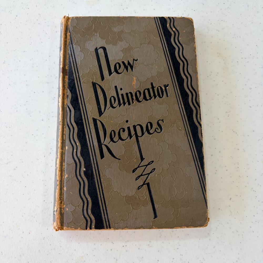 Vintage 1929 New Delineator Recipes Cookbook Butterick Publishing Art Deco Cover